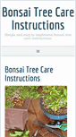Mobile Screenshot of bonsaitreecareinstructions.com