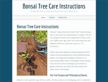Tablet Screenshot of bonsaitreecareinstructions.com